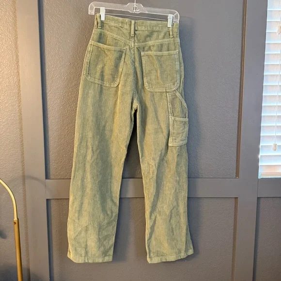 REFORMATION • Wilder painter high rise wide leg corduroy pants - 27 - moss green - Picture 8 of 9
